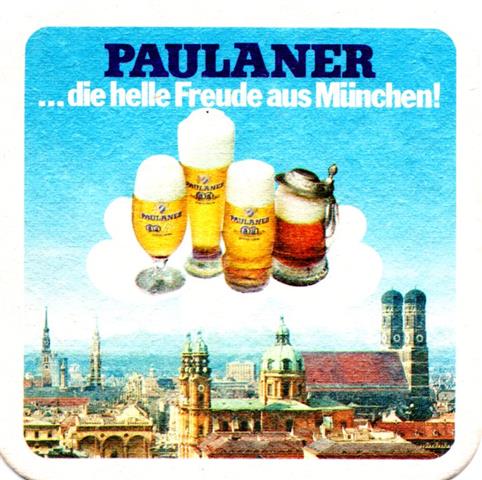 mnchen m-by paulaner die helle 2-4a (quad185-3 glser & bierkrug)